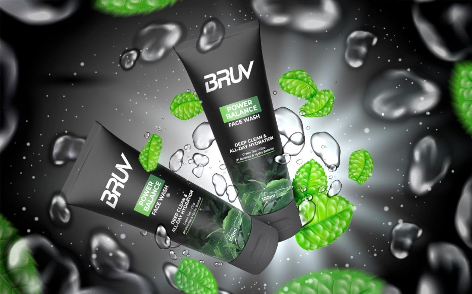 BRUV Power Balance Face Wash hadir dengan tujuh bahan aktif dan sensasi cerah serta segar setelah pemakaian.