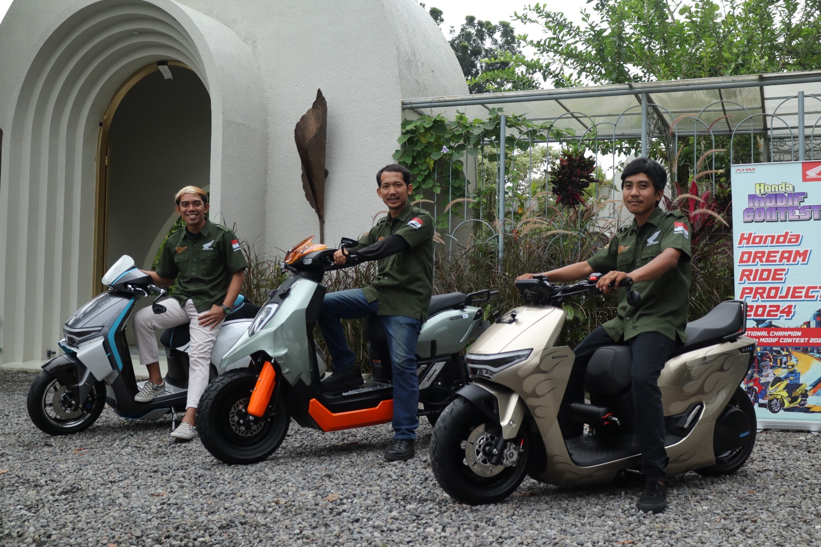 3 motor listrik honda yang dimodifikasi dalam ajang Honda Dream Ride Project 2025.