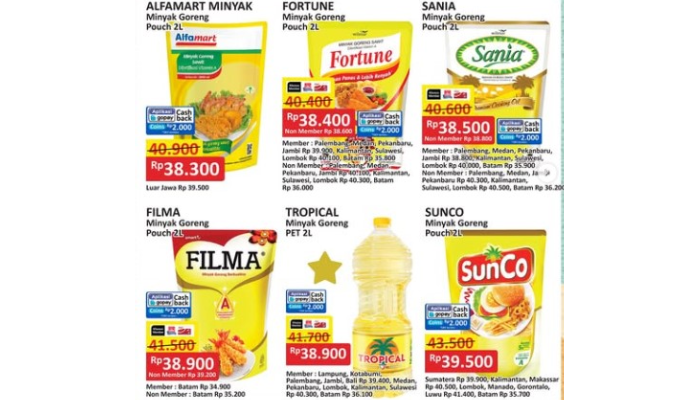 Promo minyak goreng di Alfamart.