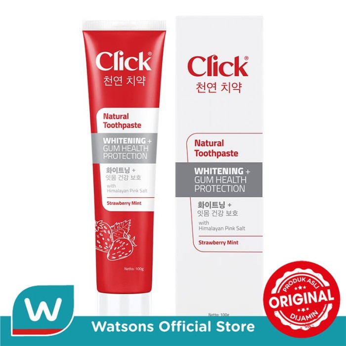 Click Natural Toothpaste Whitening + Gum Health Protection 100 gr
