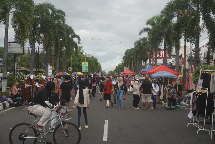 Car Free Day (CFD) perdana di Jalan Pemuda, Kecamatan Klaten Tengah, digelar Minggu (8/6/2025).