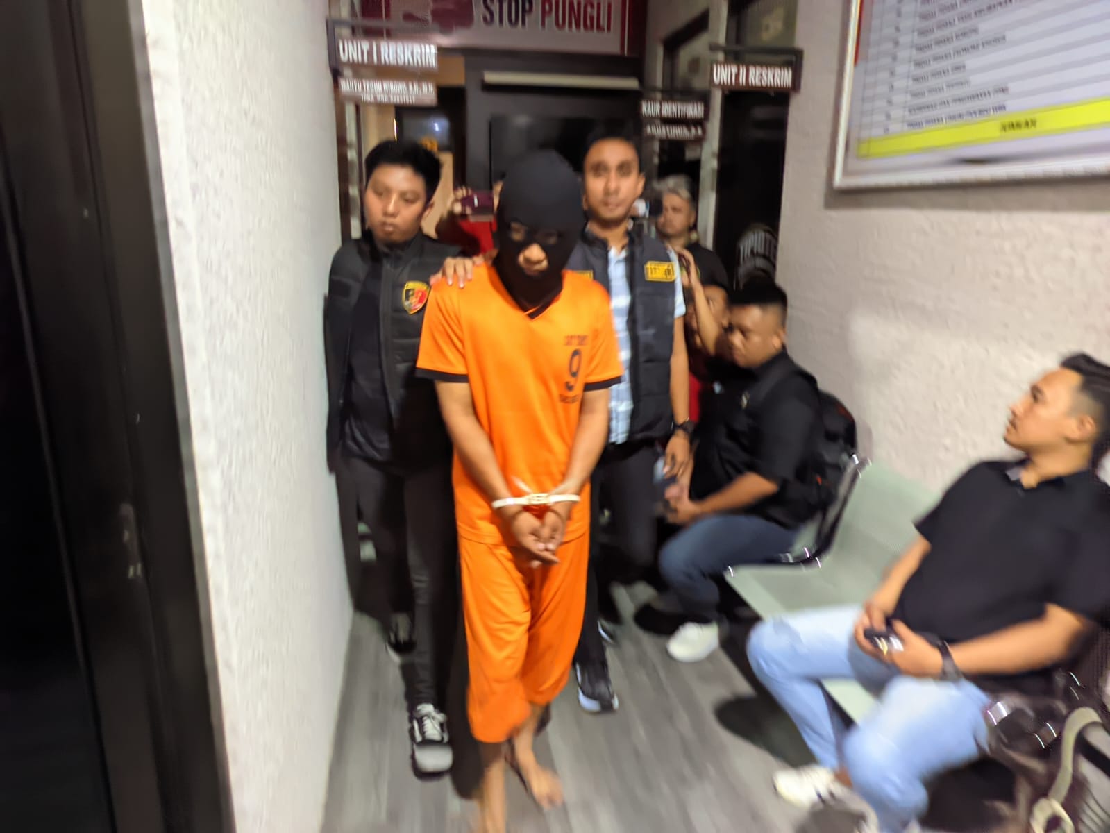 Joko Nur Setiawan, 34, warga Desa Ngadirojo Lor, tersangka pembunuhan berencana terhadap Dwi Hastuti.