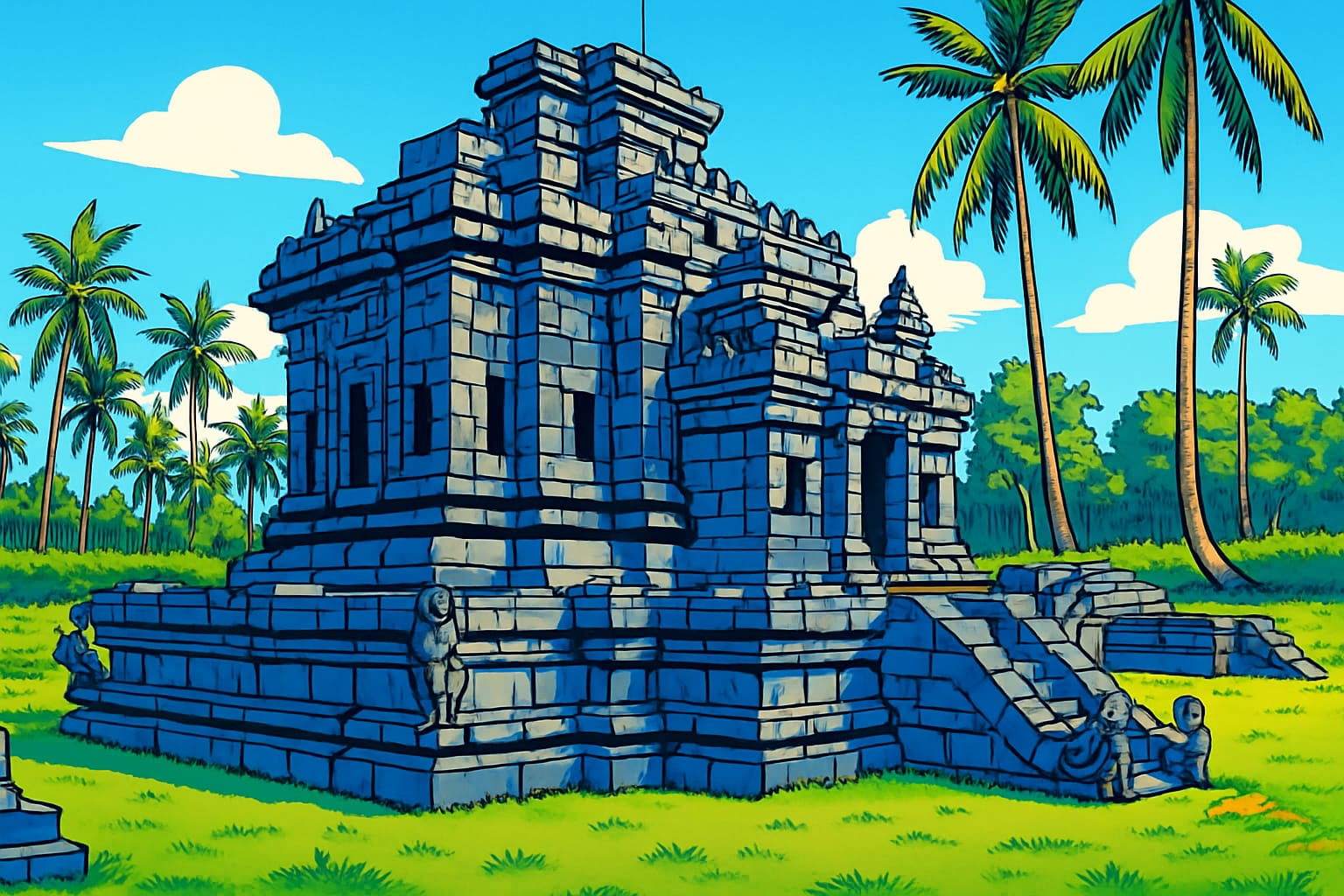 Salah satu bangunan megah yang ada di kompleks Candi Ngawen Magelang.