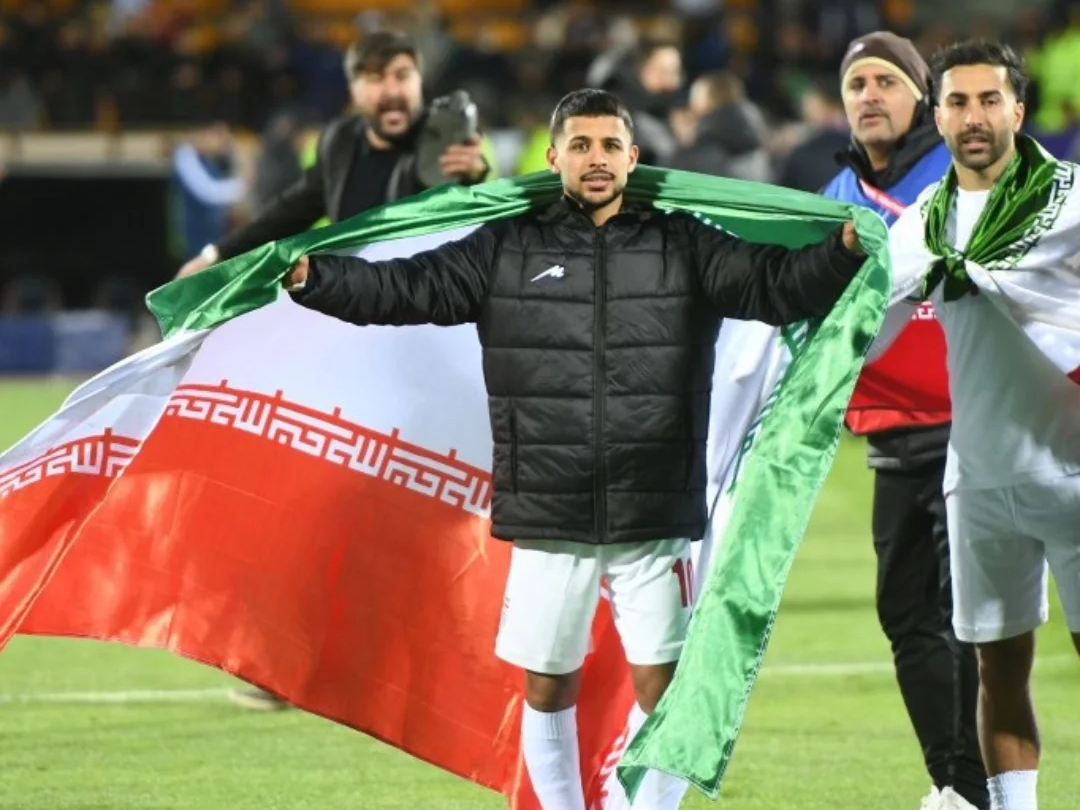 Pemain Timnas Iran merayakan lolosnya mereka ke Piala Dunia 2026.