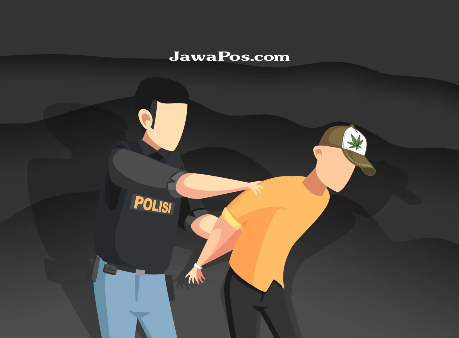 Ilustrasi penangkapan pelaku kriminalitas oleh Polisi.