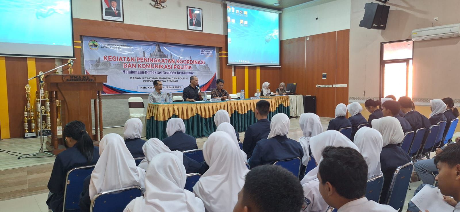 Di hadapan ratusan siswa dan guru, Sumanto menekankan pentingnya generasi muda memahami peran mereka dalam pembangunan bangsa.