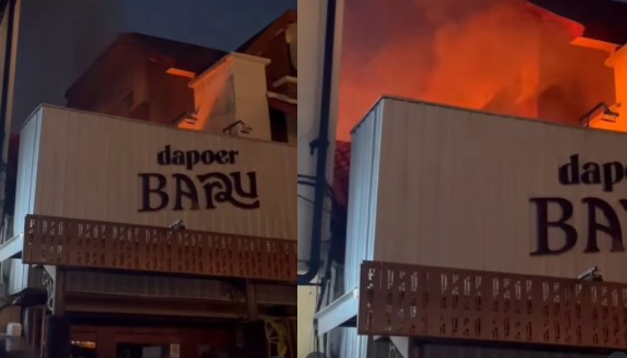 Kebakaran di Dapoer Barru kawasan Gatsu, Solo.