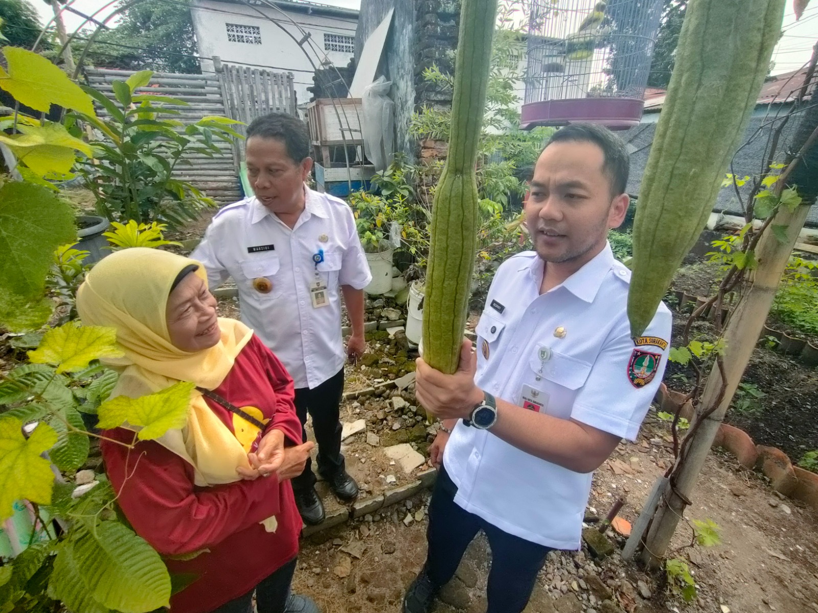 ANTUSIAS: Wali Kota Solo Respati Ardi kunjungi Kampung Iklim di Pandabori Farm Laweyan, Rabu (11/6).