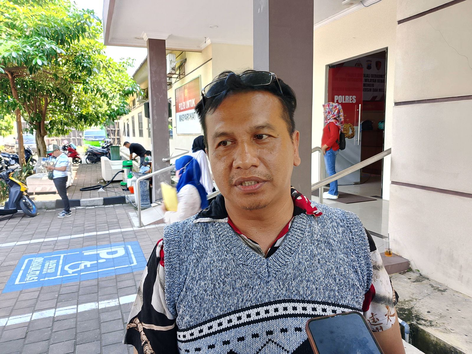 Aris Carmadi, jubir sekaligus koordinator nasabah Koperasi Bahana Lintas Nusantara yang melapor ke Polres Boyolali.