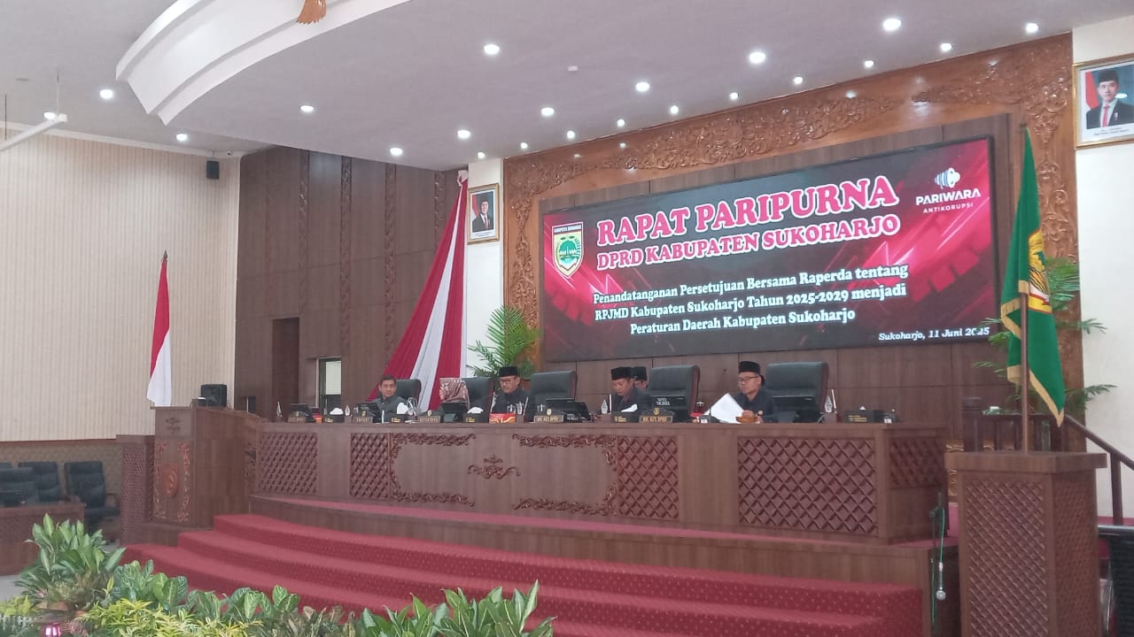 Rapat paripurna DPRD Sukoharjo, pekan lalu.