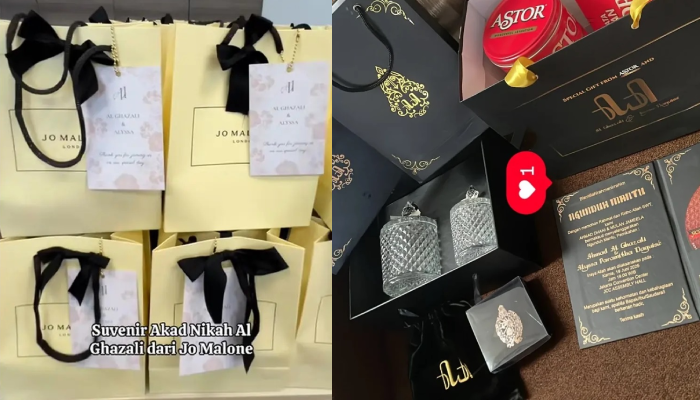 Souvenir mahal dalam pernikahan Al Ghazali dan Alyssa Daguise.