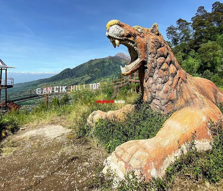 Suasana di Bukit Gancik, Selo, Boyolali yang memiliki panorama indah.