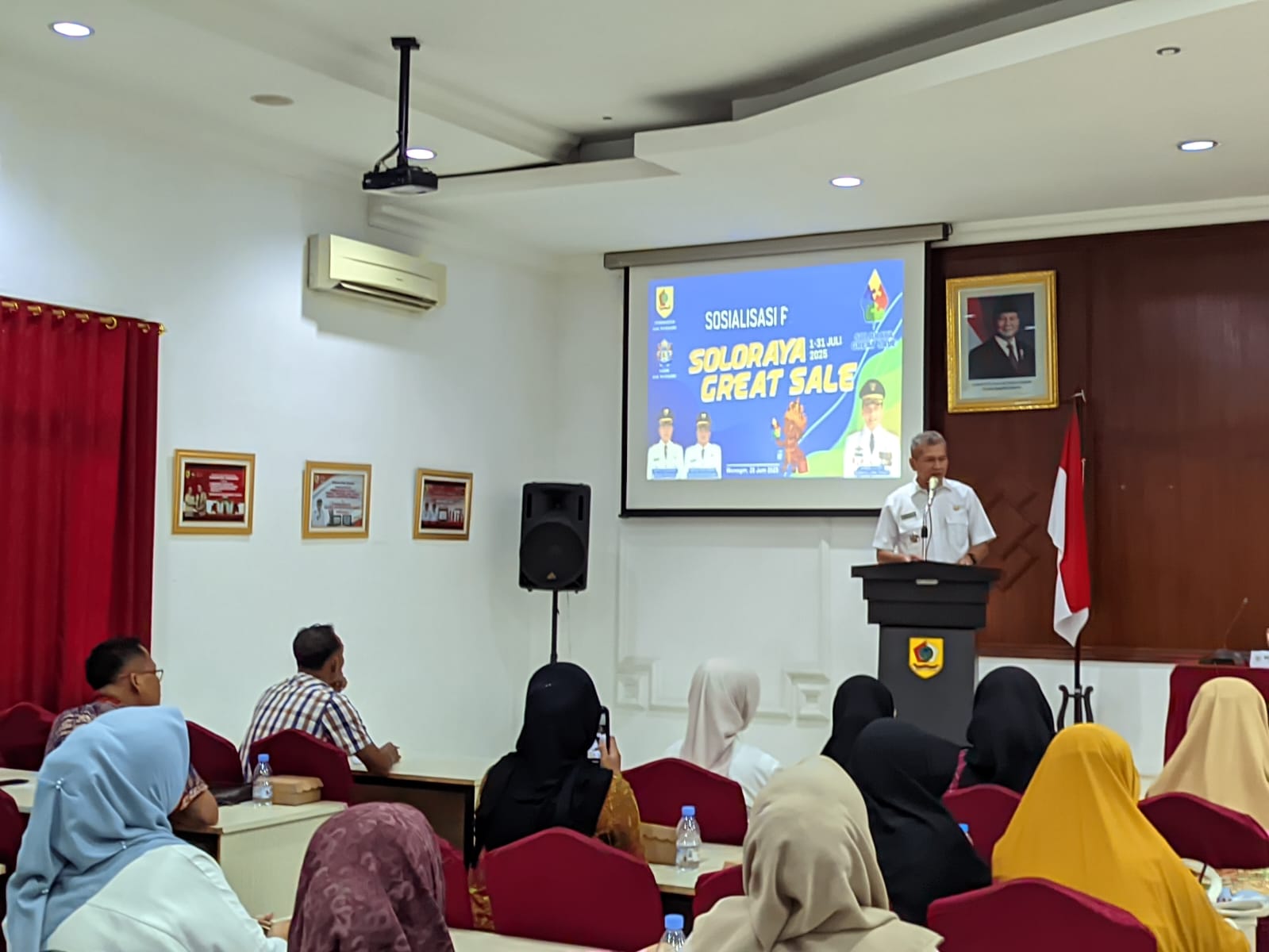 Bupati Wonogiri Setyo Sukarno memberikan arahan saat sosialisasi kepesertaan SGS Wonogiri baru-baru ini.