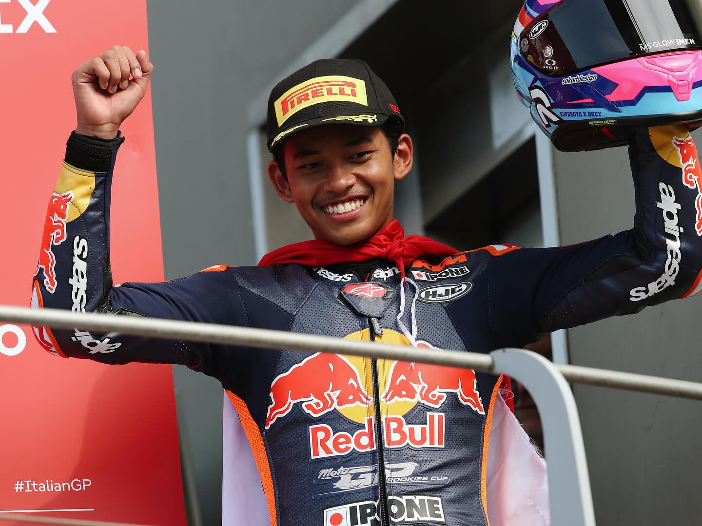 Profil Veda Ega Pratama, Ukir Sejarah sebagai Double Winner di Red Bull Rookies Cup 2025, Indonesia Raya Berkumandang&nbsp;di Sirkuit Mugello