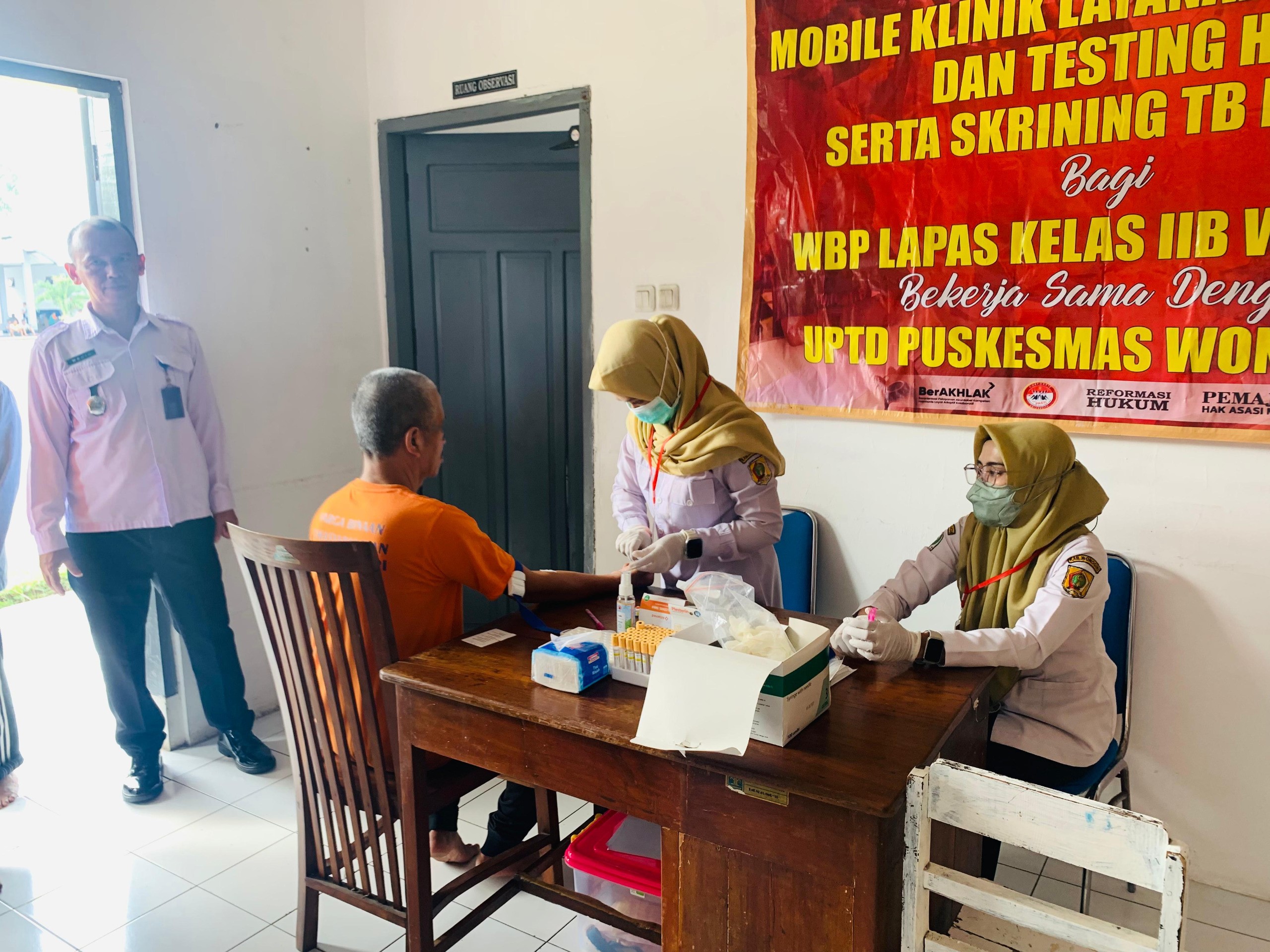 WBP Lapas Kelas IIB Wonogiri menjalani pemeriksaan HIV secara sukarela dan rahasia, Rabu (25/6/2025).