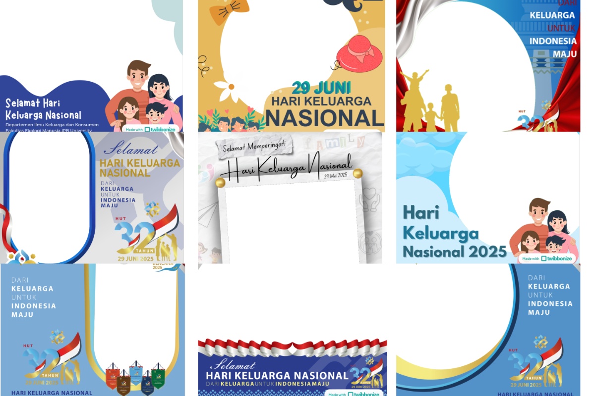 20 Link Twibbon Hari Keluarga Nasional 2025 yang diperingati tiap 29 Juni yang Paling Terbaru Gratis, Cara Pakainya Tinggal Pasang Foto!