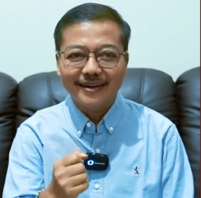 Tangkapan layar Nicholas Nyoto Prasetyo, bos Koperasi Bahana Lintas Nusantara saat muncul akun TikTok-nya.