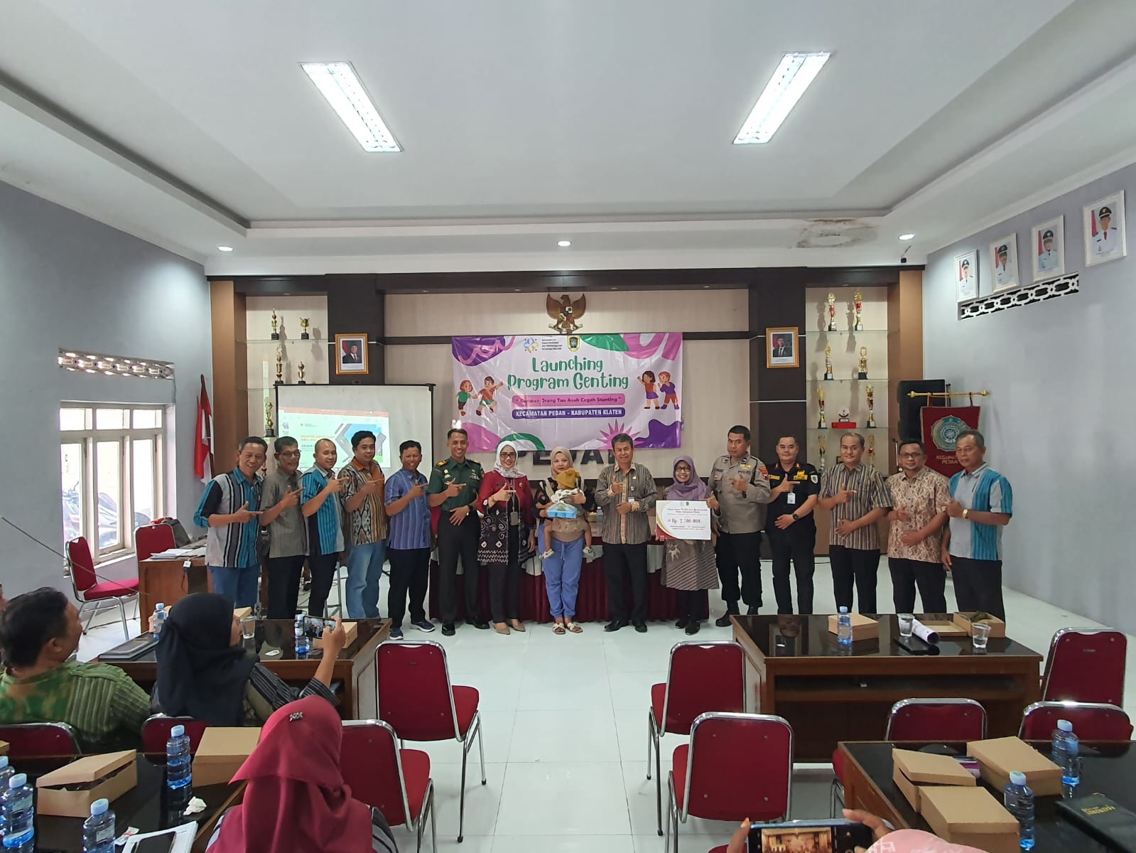 Mini lokakarya dan meluncurkan program Genting di aula Kantor Kecamatan Pedan beberapa waktu lalu. (Dokumentasi Koramil Pedan)