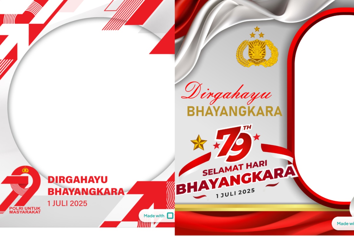 Link Twibbon Hari Bhayangkara 2025 kembali diperingati pada hari Selasa, 1 Juli, dengan semangat pengabdian Polri untuk rakyat Indonesia.