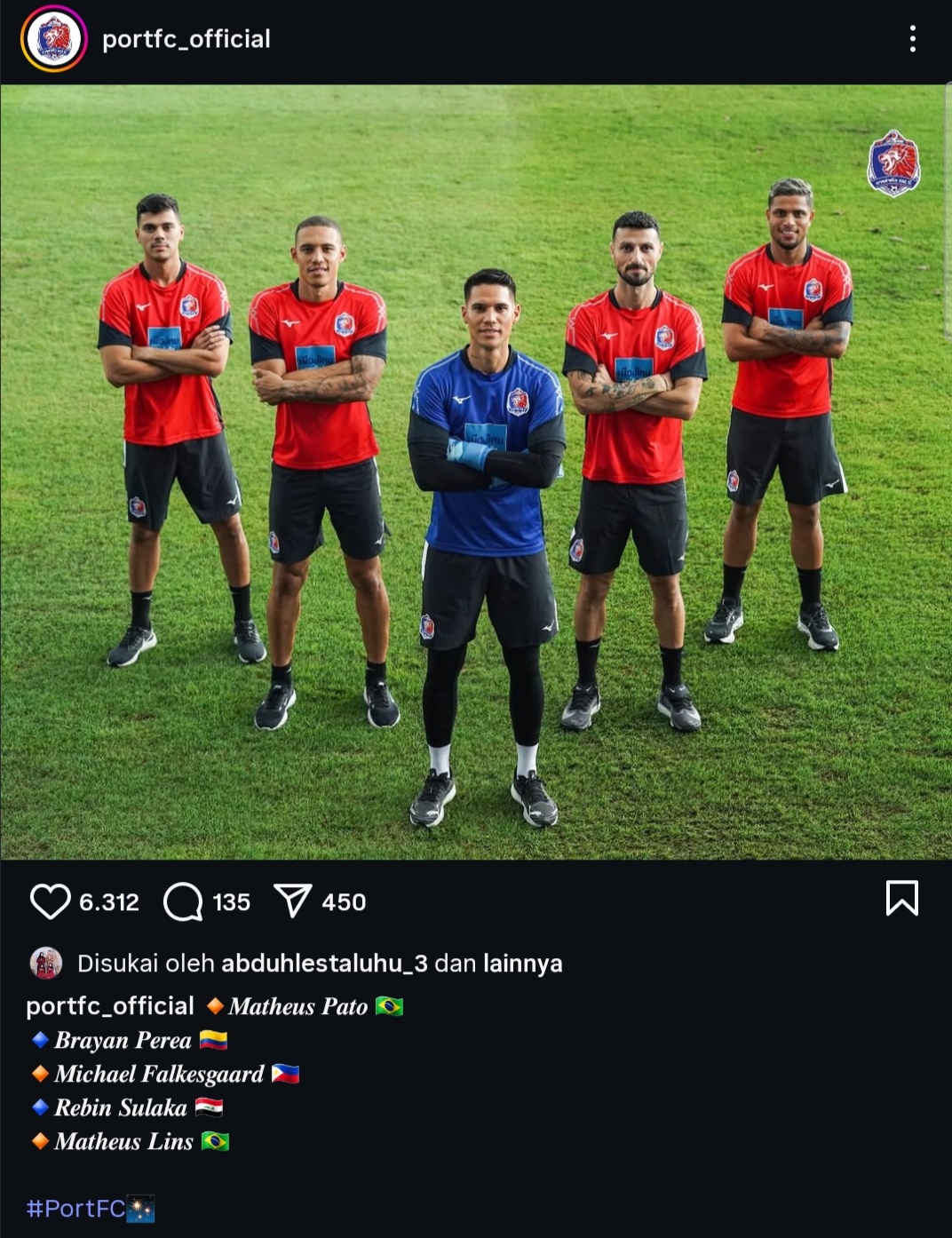 Pengumuman lima pemain asing baru Port FC, Matheus Pato resmi gabung klub Liga Thailand ini.