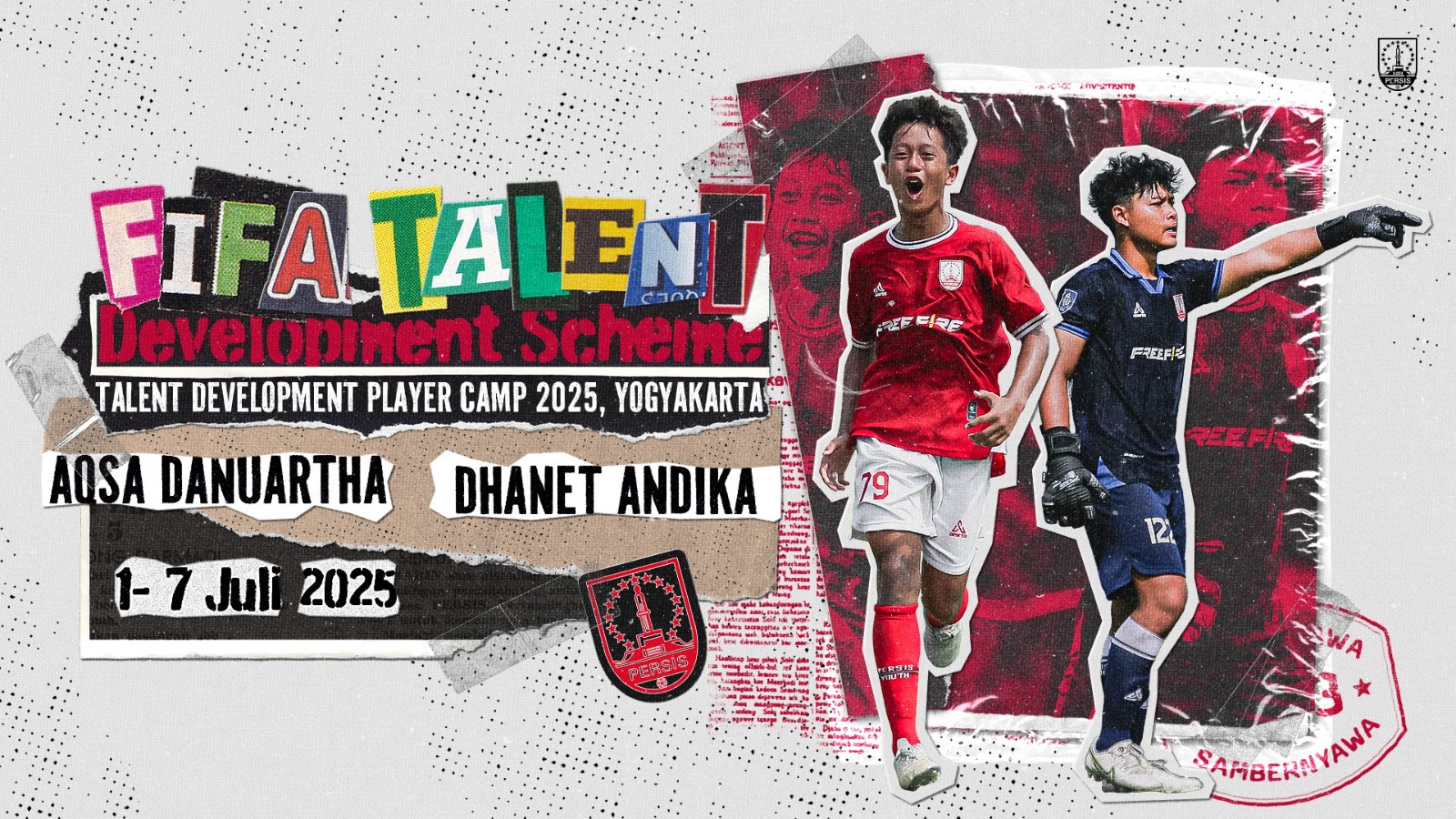 UNJUK GIGI: Dhanet Andika Bhayangkara dan Aqsa Dhanuarta jadi wakil Persis Solo di FIFA Talent Development Scheme.