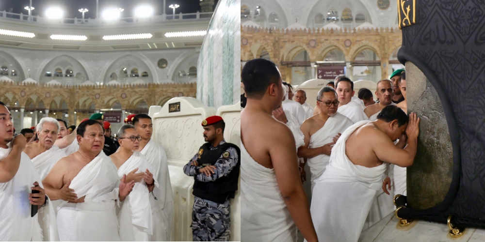 Presiden Prabowo dan sejumlah menteri Kabinet Merah Putih melaksanakan umrah setelah  pertemuan bilateral dengan Perdana Menteri Kerajaan Arab Saudi di Jeddah, Rabu (2/7/2025).