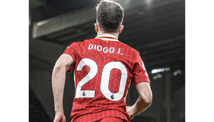 Nomor punggung 20 milik Diogo Jota resmi dipensiunkan Liverpool.