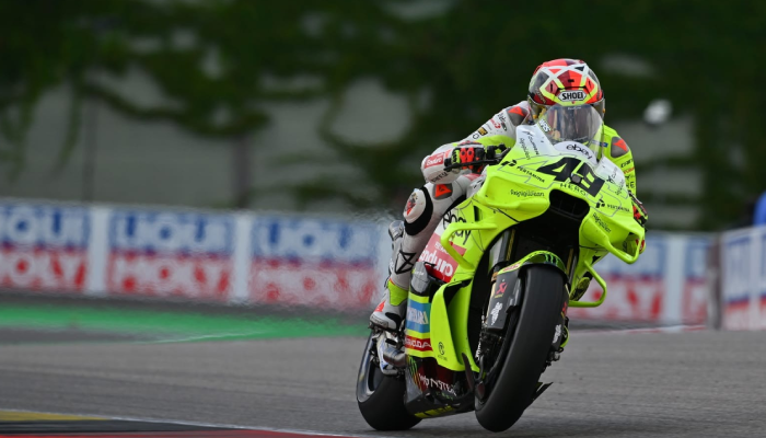 Fabio Di Giannantonio catatkan rekor waktu tercepat di practice MotoGP Jerman 2025, Jumat (11/7/2025).