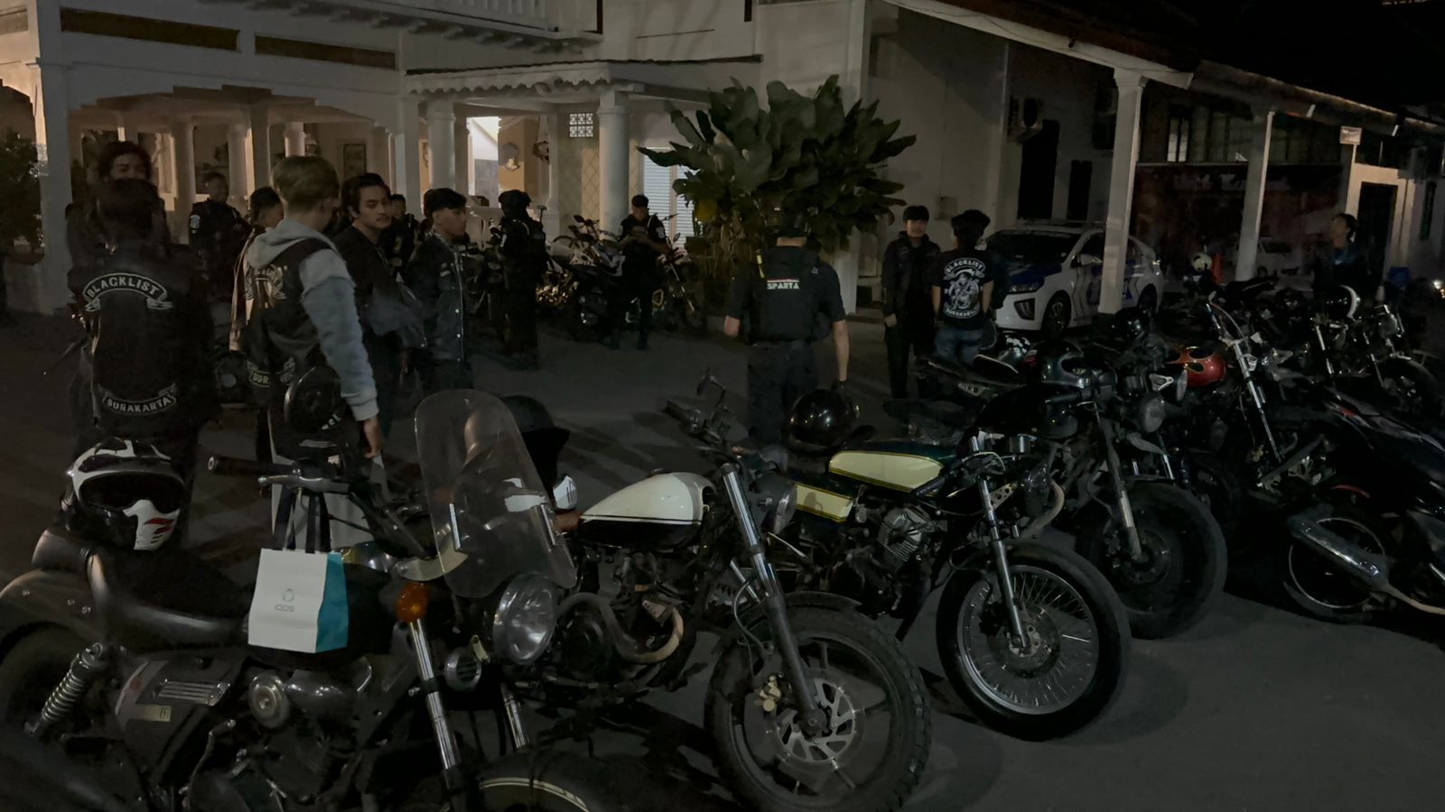 Motor yang menggunakan knalpot brong langsung dikukut ke Mapolresta Solo, Minggu (13/7/2025) dini hari.