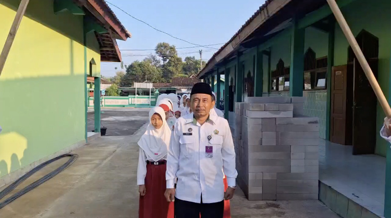 Kepala MTs N 9 Boyolali C Kusnan saat Matsama, Senin (14/7).