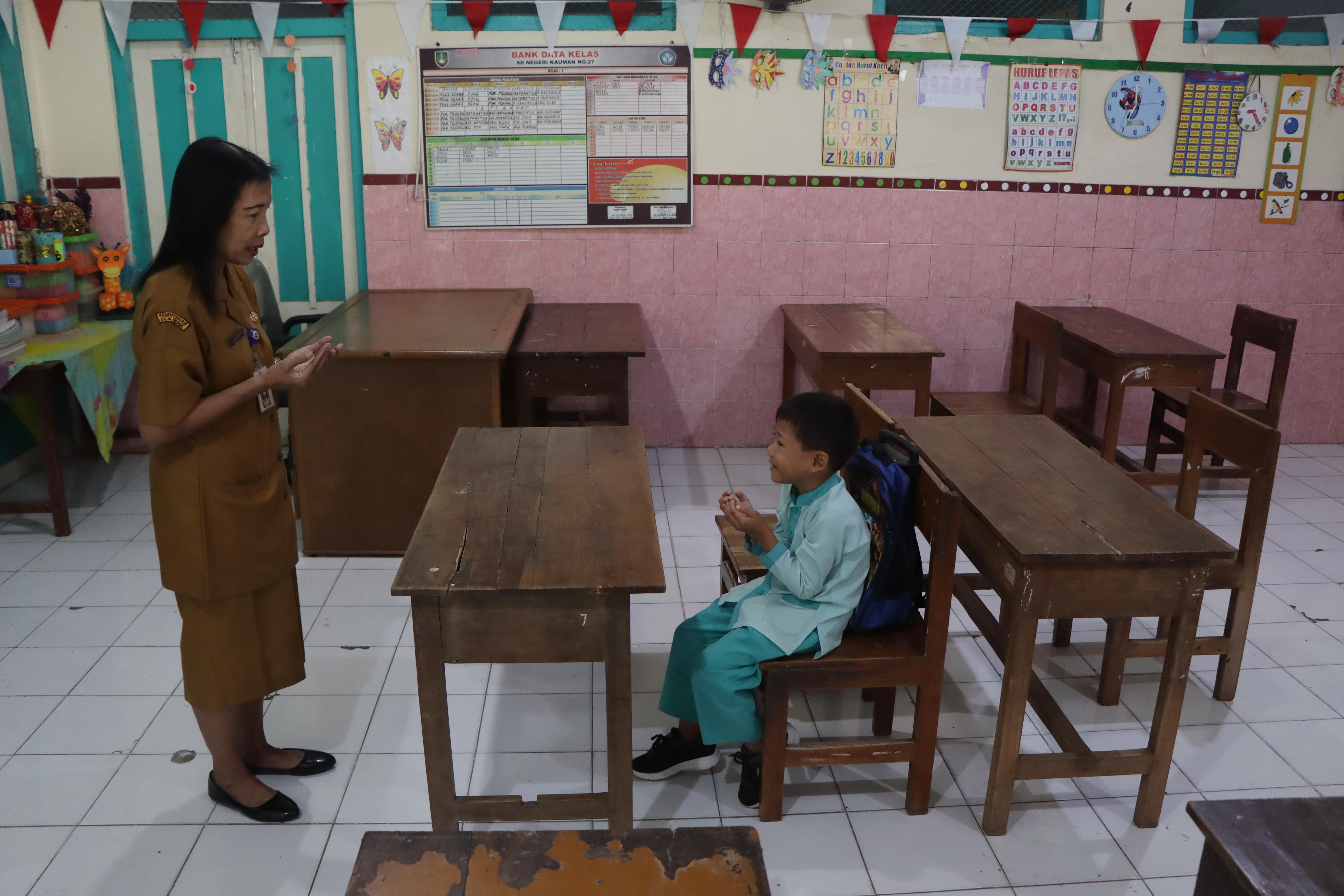 SDN Kauman Solo tahun ini hanya mendapat satu siswa. (Arief Budiman/Radar Solo)