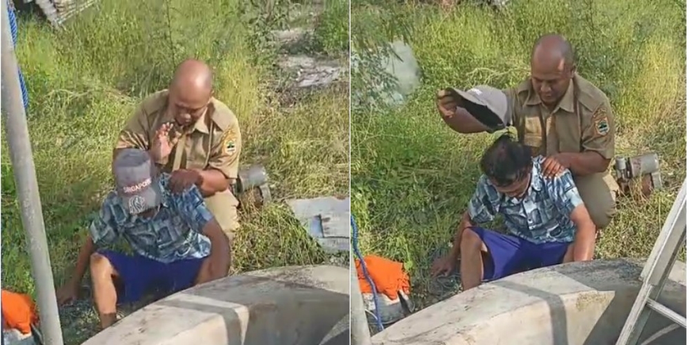Lasno dievakuasi dari dalam sumur milik warga Kelurahan Wonokarto, Wonogiri, Senin (14/7/2025).