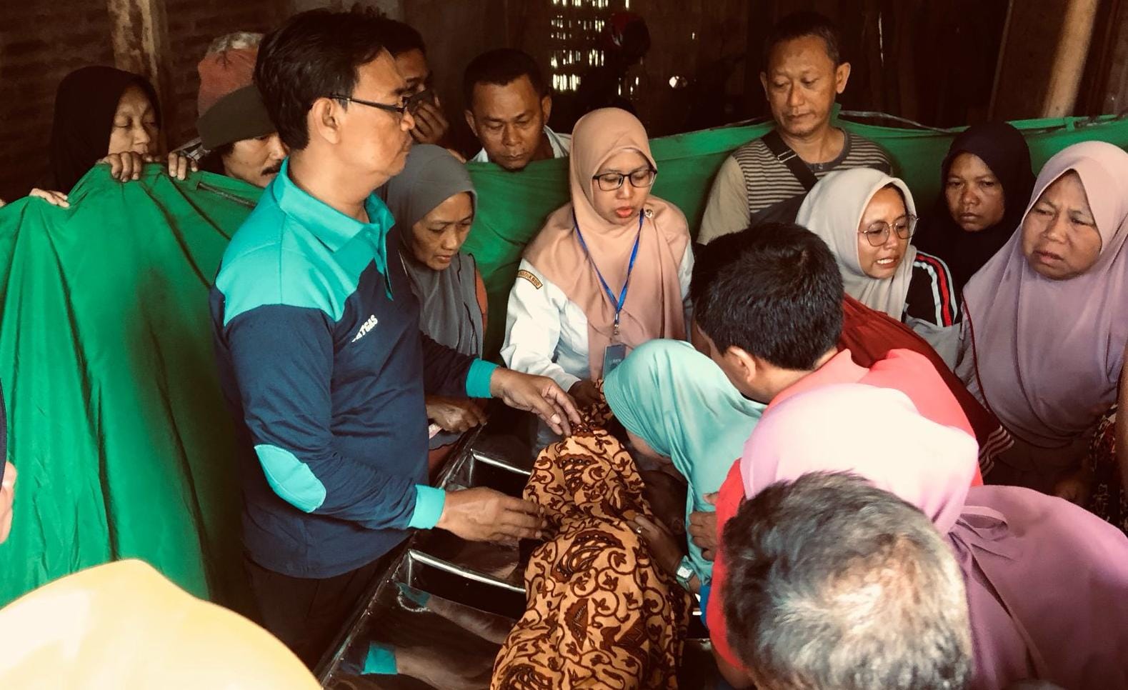 Jasad balita 4 tahun warga Desa Jatimulyo, Kecamatan Jatipuro, Karanganyar ditemukan di Kali Kendil, Rabu (15/7/2025). (Rudi Hartono/Radar Solo)