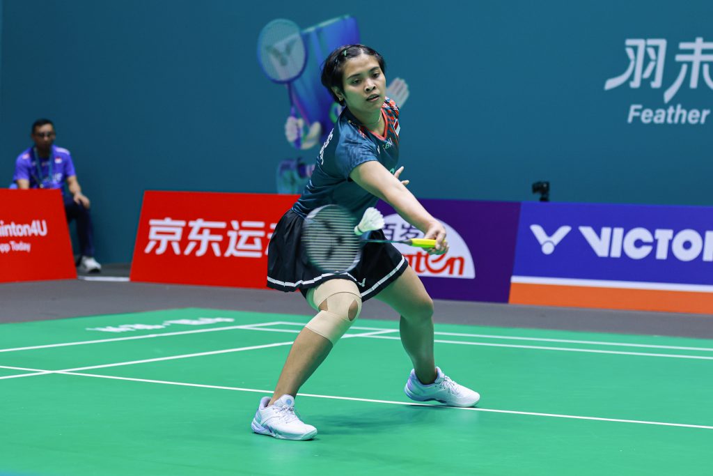 LEGA: Gregoria Mariska saat terjun di ajang China Open 2025 (22/7/2025)