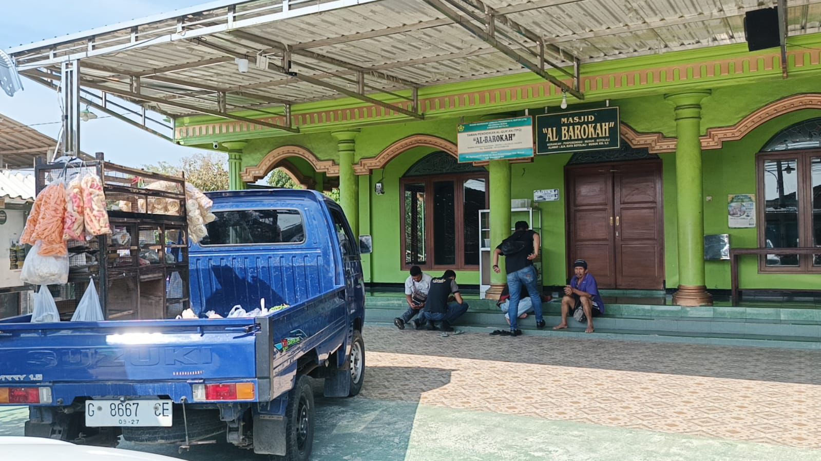 TKP curanmor yang menyasar pedagang sayur di halaman Masjid Al Barokah, Jalan Boyolali&ndash;Musuk, Rabu (23/7/2025).