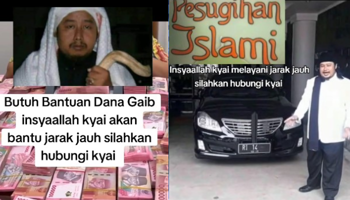 Postingan akun yang mengatasnamakan Kyai Syamsuddin dan mengklaim bisa berikan bantuan dana gaib tanpa tumbal.