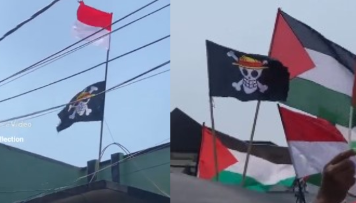 Masyarakat kibarkan bendera Jolly Roger One Piece jelang HUT ke-80 RI maupun saat gelar aksi.