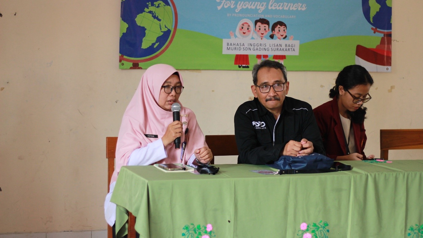 Kepala sekolah merasa senang karena SDN Gading dipilih sebagai mitra PkM ISI Surakarta.