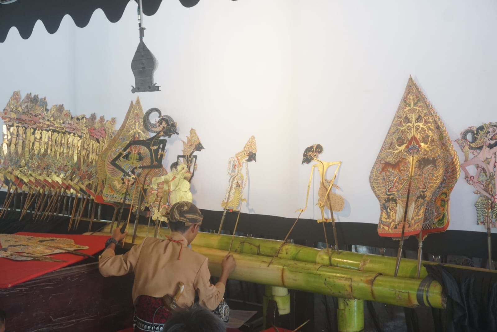 Salah satu peserta yang tampil dalam Festival Dalang Anak di Pendapa Monumen Juang 45 Klaten.