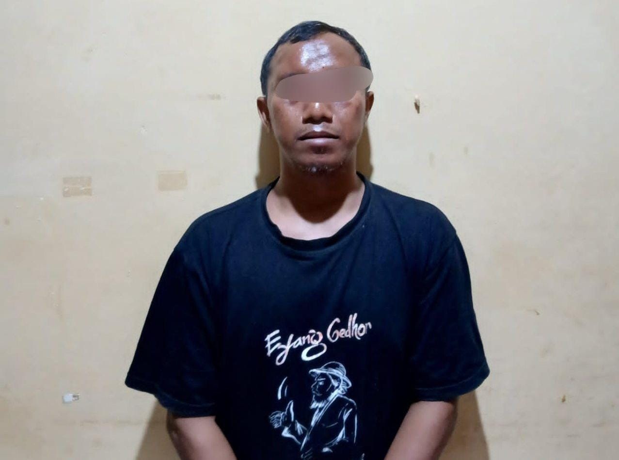 Suyanto, pelaku curanmor di Kedungupit, Sragen berhasil ditangkap polisi. (Ahmad Khairudin/Radar Solo)