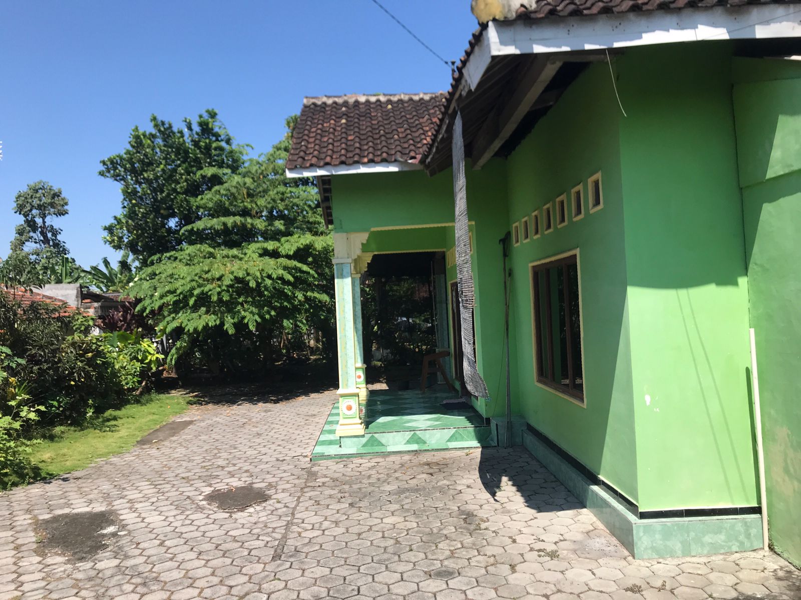 Rumah W, tersangka kasus uang palsu di  Desa Sudimoro, Kecamatan Teras, Boyolali.