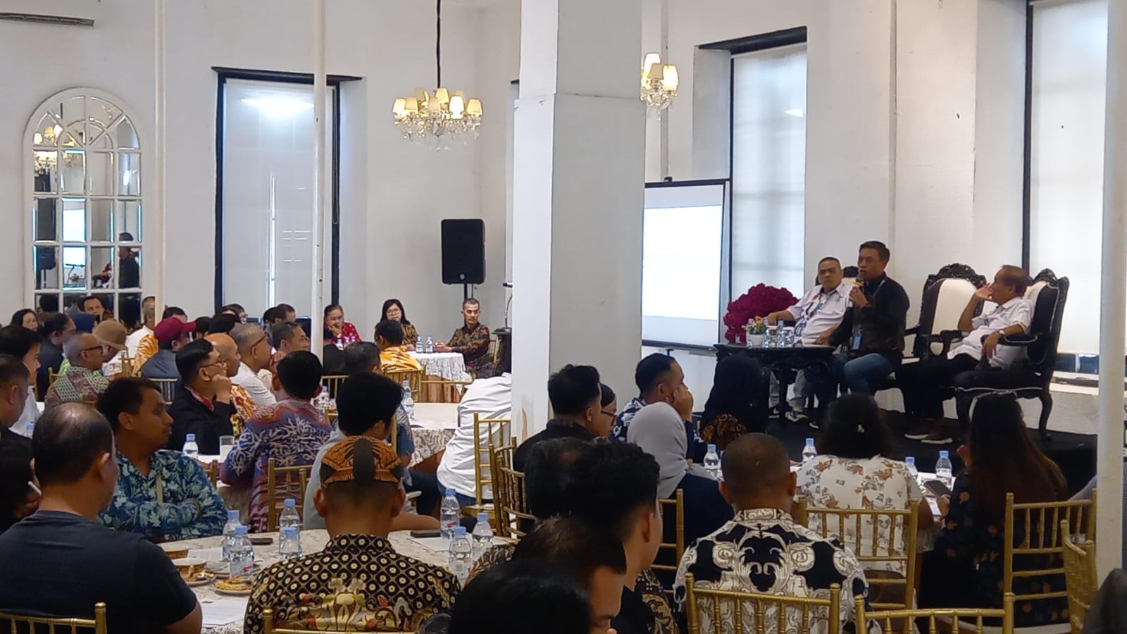 LMKN sosialisasi kepada pelaku usaha soal royalti musik. (A Christian/Radar Solo)