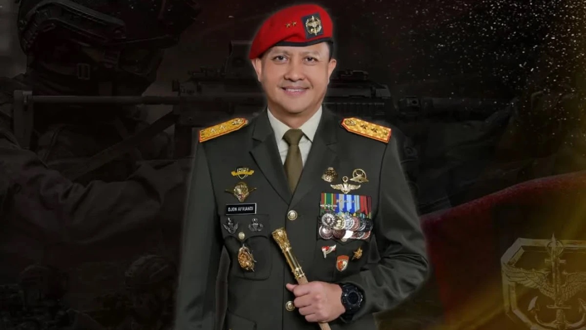 Profil Mayjen Djon Afriadi Kini Jabat Panglima Kopassus Panglima TNI Umum Mutasi 44 Perwira Tinggi, Peraih Adhi Makayasa Akmil 1995