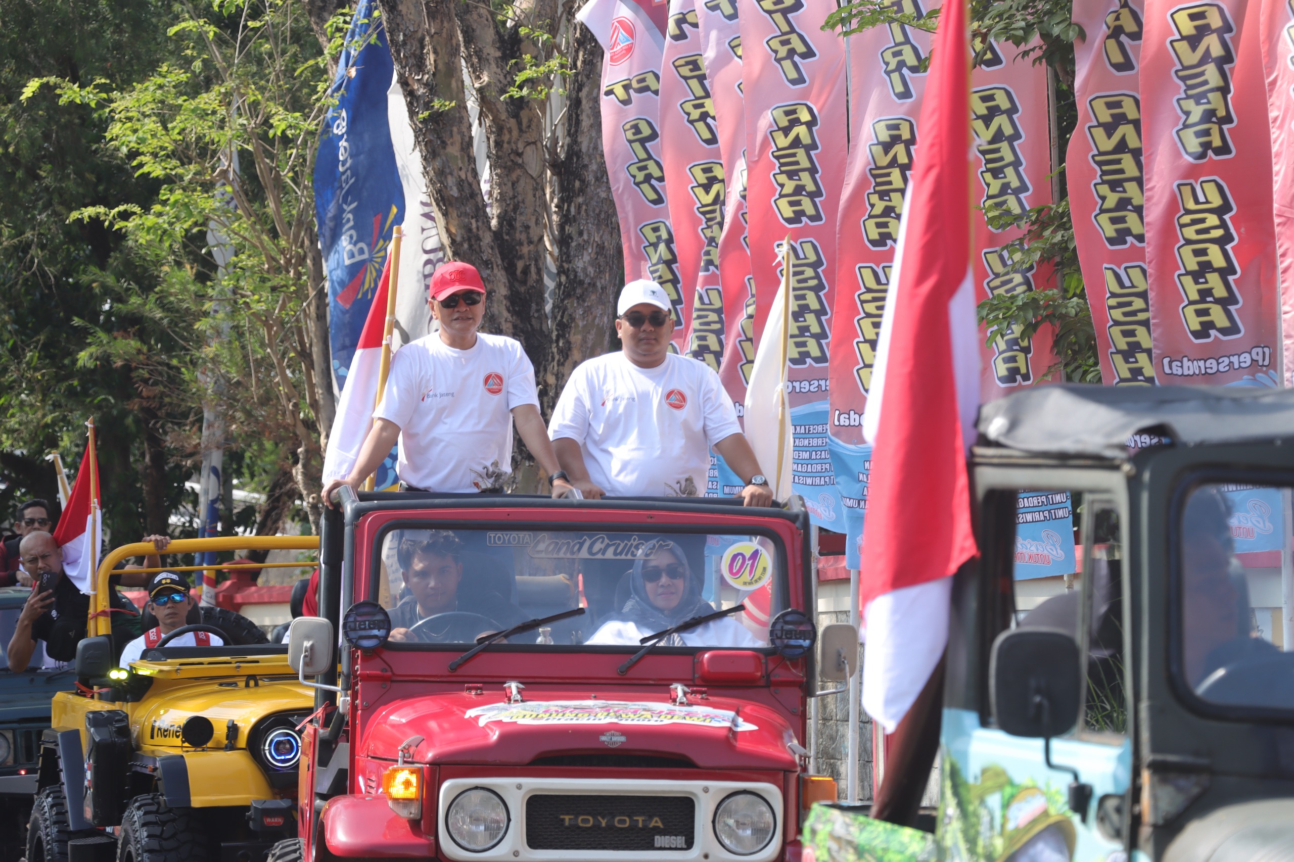 Bupati-Wabup Wonogiri Setyo Sukarno-Imron Rizkyarno hadiri launching layanan e-ticketing di obyek wisata Waduk Gajah Mungkur, Minggu (10/8/2025).