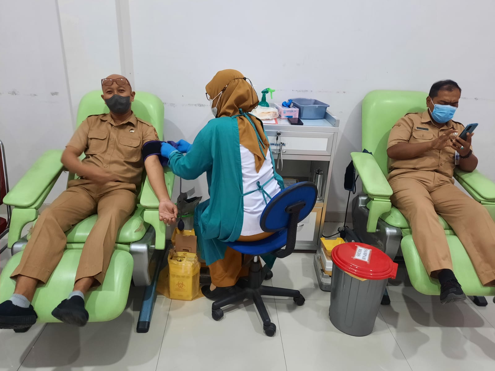 Aksi donor darah di Kabupaten Sukoharjo, belum lama ini.