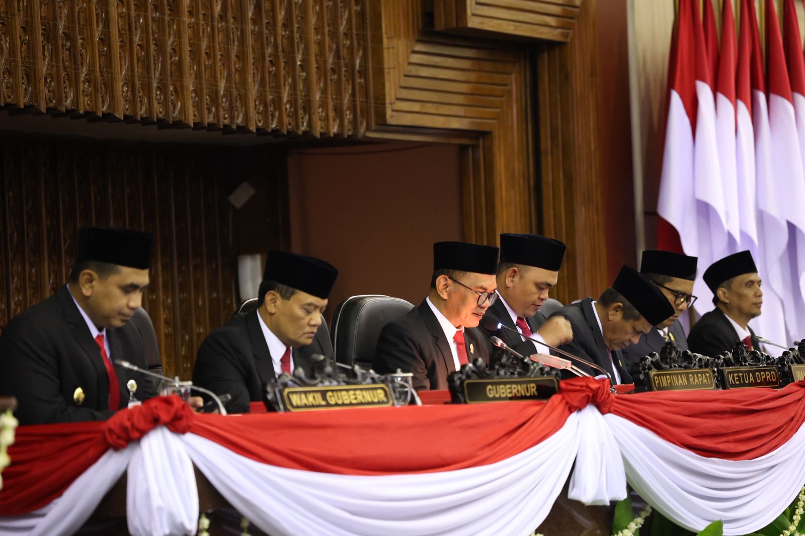 Ketua DPRD Jateng Sumanto hadiri rapat paripurna dengan agenda mendengarkan pidato kenegaraan Presiden RI dalam rangka HUT Kemerdekaan RI ke-80 di Gedung Berlian, Jumat (15/8/2025).