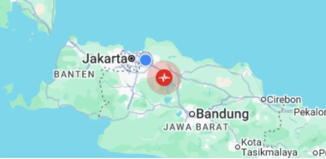 Gempa M 4,7 mengguncang Bekasi sebanyak 7 kali, getarannya terasa hingga Jakarta dan Bandung. Satu musala roboh, tanpa korban jiwa.