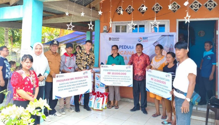 BRI melalui program BRI Peduli salurkan bantuan tanggap bencana bagi korban gempa Poso, Sulawesi Tengah.