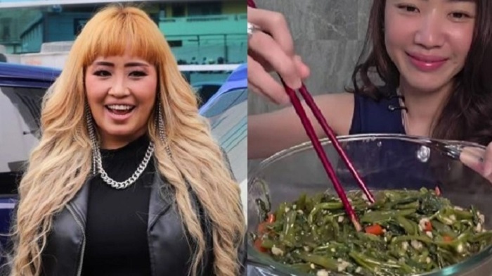 Kangkung belacan Pinkan Mambo dijual Rp150 ribu per porsi. TikToker Meimei Mecin review jujur: enak sih, tapi kemahalan.