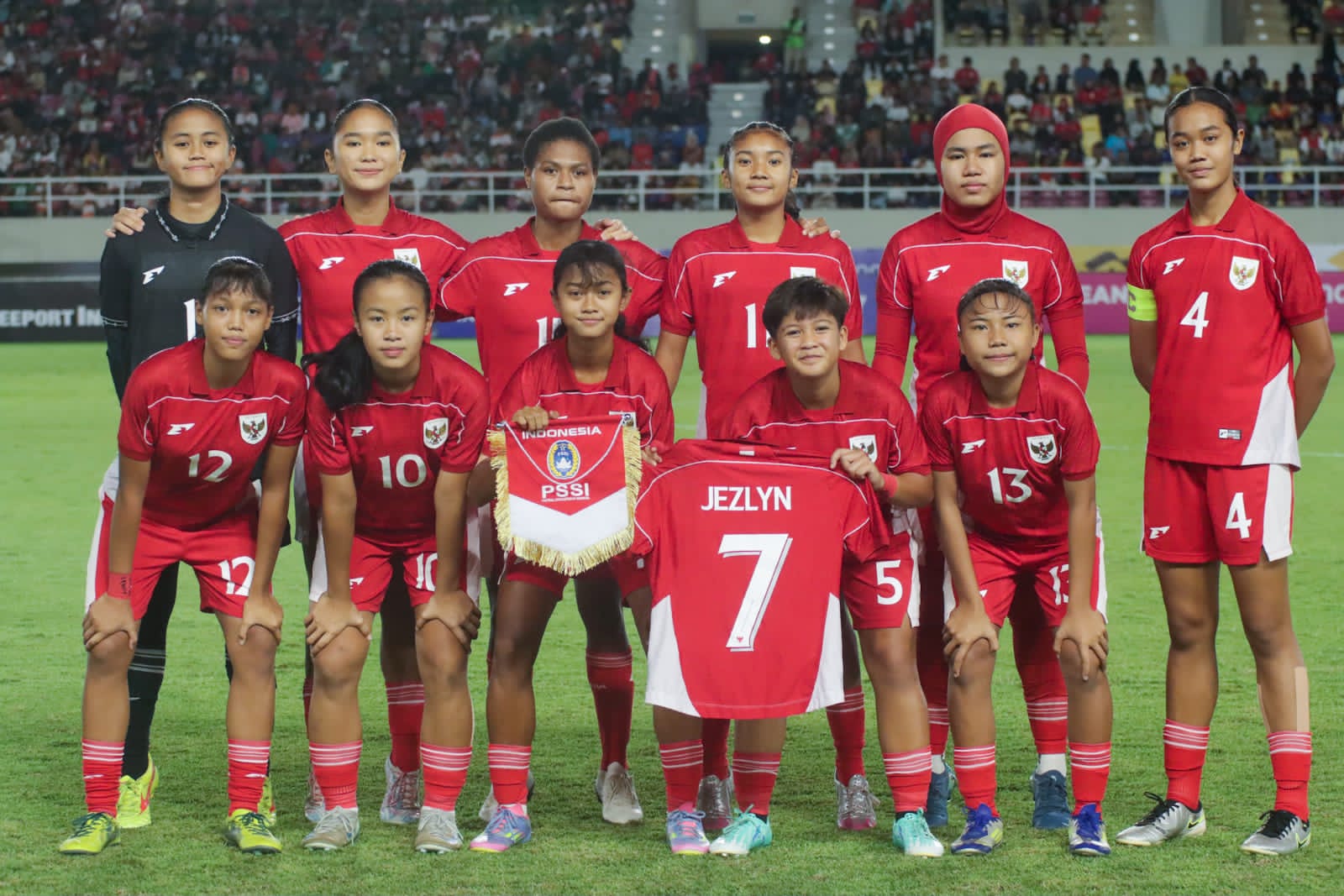 Skuad Timnas Putri Indonesia U-16 di ajang ASEAN Women&rsquo;s Championship.